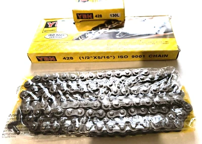Cadena de transmisión cadena de motocicleta cadena de rodillos 130 eslabones MZ TS ETZ 250 251 JAWA Foto 1 de 2