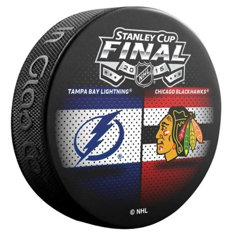 Chicago Blackhawks & Tampa Bay Lightning 2015 Stanley Cup Finals Dueling Puck Cover