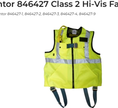 GEMTOR FULL BODY HARNESS/VEST Size 2XL FALL PROTECTION SAFETY RIGGING 846427-9 - Image 1 of 4