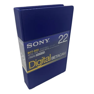 SONY BCT-D22 NASTRO BETACAM DIGITALE SPEDIZIONE GRATUITA nastro metallico beta 22 cassetta Sony - Foto 1 di 2