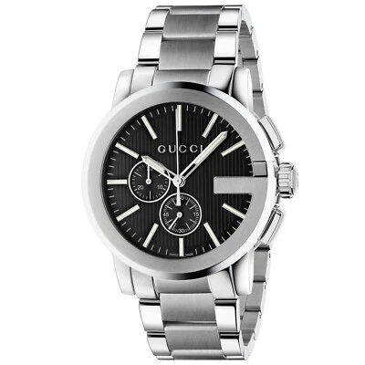 Nuevo reloj Gucci G-Chrono esfera negra acero inoxidable YA101204 Foto 1 de 3