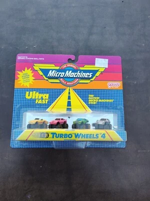 Vintage Micro Machines Turbo Wheels #4 by Galoob - Set of 4 - NEW - RARE! - Изображение 1 из 2