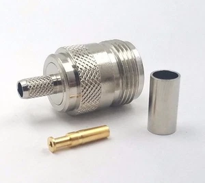 2pcs RF Connector N Female Crimp Teflon Insulation LMR200 - Picture 1 of 5