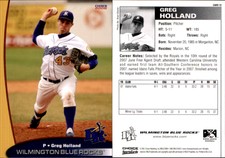 Greg Holland 2008 Choice Wilmington Blue Rocks #12 Card *AutographDen*
