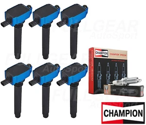 CHAMPION IRIDIUM PREMIUM SPARK PLUG + ENERGY IGNITION COIL SET FOR DODGE 3.6L V6 - Picture 1 of 3
