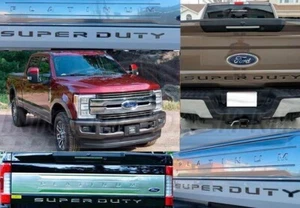 STAINLESS STEEL CHROME INSERT LETTERS SET fits F-250 F-350 SUPER DUTY 2023 24 25 - Picture 1 of 7