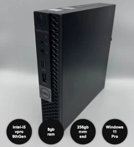 Dell OptiPlex 7070 Micro PC D10U i5 vPro 9. Gen 8GB RAM 256 SSD WLAN Win 11 - Bild 1 von 5