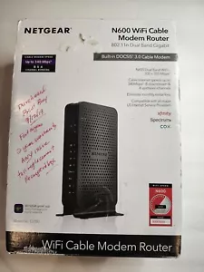 Routeur modem câble Wi-Fi double bande Gigabit Netgear C3700 N600 - Photo 1/8