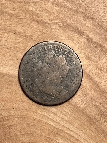 1797 Draped Bust US Copper Large Cent 1C Cover