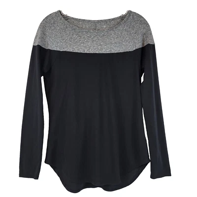 Athleta Womens Top Size XS Heather Gray Black Long Sleeve Casual Activewear - Image 1 of 4