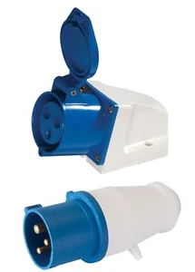 Enchufe de arrastre y enchufe de panel 16 amperios 240 v sitio 3 pines 240 voltios conexión 16 A alimentación - Imagen 1 de 7