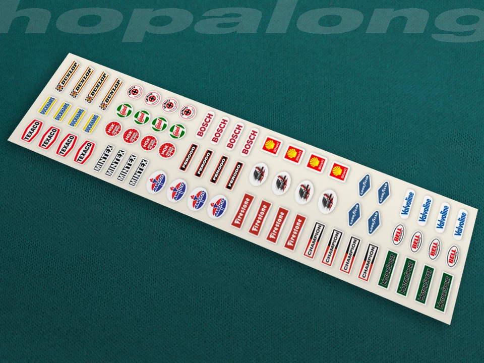 Scalextric/Slot Car/Code 3 Small Scale Sponsor Sticker Decals x72