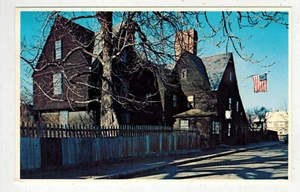 1983 NATHANIEL HAWTHORNE COLOR POSTCARD 2047 FDC #4 HOUSE SEVEN GABLES SALEM MA - Picture 1 of 2