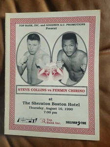 STEVE COLLINS VS FERMIN CHIRINO OFFICIAL FIGHT PROGRAM  - Picture 1 of 1