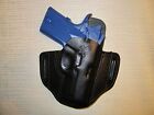 kimber ultra carry ll & colt defender 3" leather pancake owb belt slide holster