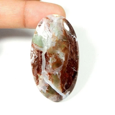 Cabujón Aquaprase Natural Verde Marrón Aqua Calcedonia Gemstrone 73 Cts #11494 Foto 1 de 4