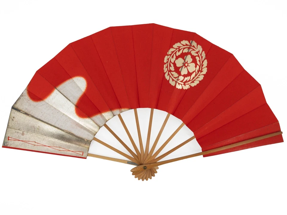 Ventilador de baile plegable japonés Maiogi de colección sin usar en embalaje original sin caja: PS Foto 1 de 4