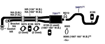 Front Exhaust Pipe For 1993-1994 Lincoln Continental - Image 1 of 4
