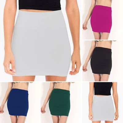 Rock Modal Kurz Mini Minirock Stretchrock Unterwäsche Bodycon Clubwear - Bild 1 von 4