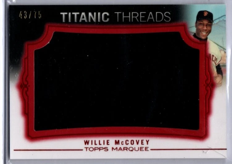 2011 Topps Marquee Baseball Titanic Threads Willie McCovey JERSEY GIANTS 43/75 - Image 1 of 1