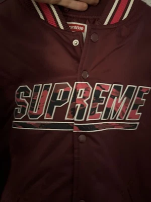 Supreme Mitchell & Ness Camo Logo Varsity Jacket Medium  - Image 1 of 4