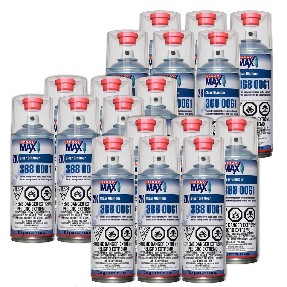 Spraymax 2K Clear Coat Aerosol Spray Cans - 18 Pack - High Gloss Automotive - Image 1 of 1