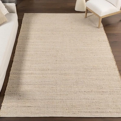 nuLOOM 2'6" x 8' Rigo Jute Hand Woven Area Rug, Natural, Solid Farmhouse Design. - Image 1 of 4