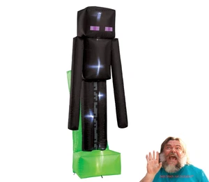 Decoración de césped inflable oficial Minecraft Enderman 8,5 pies Halloween - Imagen 1 de 7