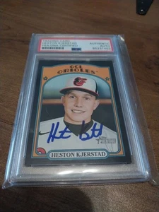 Heston Kjerstad Topps Heritage Minors Black IP Autograph PSA Baltimore Orioles - Picture 1 of 4