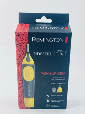 Recortadora de nariz, orejas y cejas virtualmente indestructible Remington, amarilla, N Foto 1 de 4