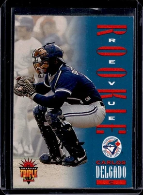 Donruss Triple Play Carlos Delgado 1994 clasificación novato #296 Blue Jays Foto 1 de 2
