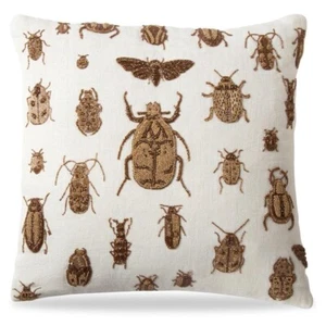 Jonathan Adler Cushion Cover Beaded Insect Specimen 18x18 - Picture 1 of 2