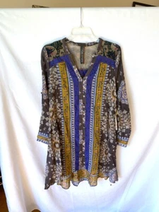Anthropologie Aratta Silent Journey Dress Tunic Lace Velvet Boho Size XS NWT - Bild 1 von 10