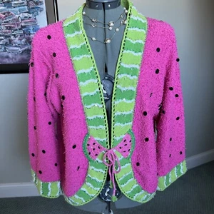 Design Options L XL watermelon ๐ sweater cardigan - Picture 1 of 9
