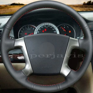 Custom Black PU Leather Steering Wheel Stitch on Cover For Chevrolet Epica 06-13 - Picture 1 of 10