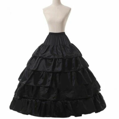 4 Aros Crinolina Enagua Nupcial Boda Ropa Interior Vestido Sin Mangas Baile de graduación Falda Interior Foto 1 de 4