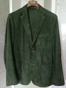 LATINI CASHMERE SUEDE LEATHER BLAZER JACKET KITON BRIONI ATTOLINI CUCINELLI 50 - Foto 1 di 12