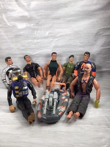 Hasbro Vintage Action Man Bundle of Figures with Boat Collectors Lot 1980s/1990s - Picture 1 of 24