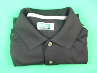 BEN HOGAN PERFORMANCE GOLF POLO SIZE M - BLACK WITH GRAY SIDE STRIPES - Image 1 of 4