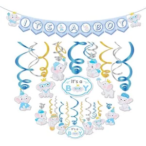 Baby Shower Decorations Set 30Pcs Baby Shower Hanging Swirls and Baby Shower ... - Picture 1 of 7
