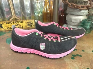 K-Swiss Tubes Pickle Ball Shoes Women Size 7 Black, Green, Hot Pink, Tennis/ Run - Picture 1 of 13