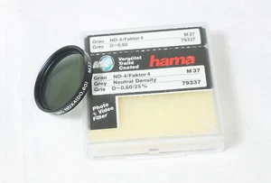 Hama ND X4 (DO.60) M37 37mm (IV) Grey Neutral Density ND4 Lens Filter - Picture 1 of 4