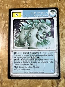 Ice Hyren Nar Creature Magi Nation Duel Voice of the Storm Rare Card MINT 1st Ed - Picture 1 of 5