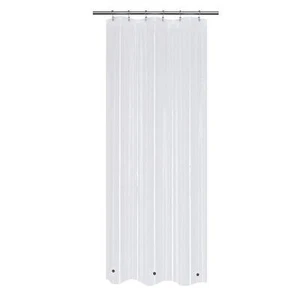 32x72 Narrow Stall Shower Curtain Liner with 3 Magnets Clear PEVA 8G Thick & - Picture 1 of 4