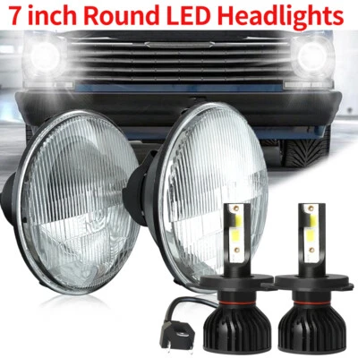 For Chevrolet Chevy Nova 1963-1978 7inch Round LED Headlights Hi/Lo Beam Sealed Foto 1 de 4
