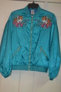 DISNEY PARKS PRINCESS JASMINE ALADDIN RAJAH DONNA BOMBER GIACCA FULL ZIP XS! - Foto 1 di 16