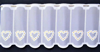  Herz Scheibengardine Herzen Küchengardine 8 Breiten Frühlings Bistrogardine Neu - Bild 1 von 4