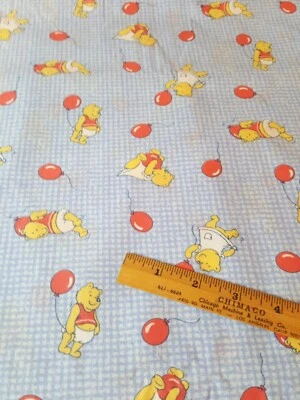 Winnie the Pooh Red Balloons Cotton Blend Fabric 3 Yds 24" x 59" Wide - Image 1 of 4