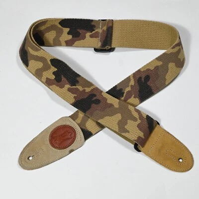 Correa de guitarra de camuflaje con cinturón de algodón Levy's - extremos de gamuza genuina Foto 1 de 4