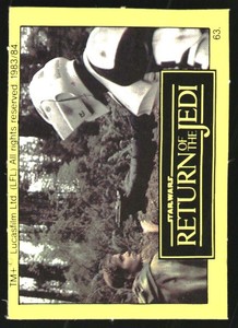 1983 Star Wars Return of the Jedi Monty Fabrieken #63 Scout Trooper Arrests Leia